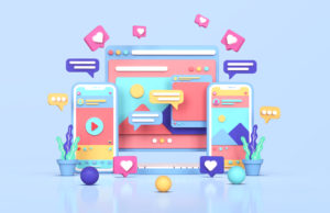 social media instagram digital marketing concept 3d rendering